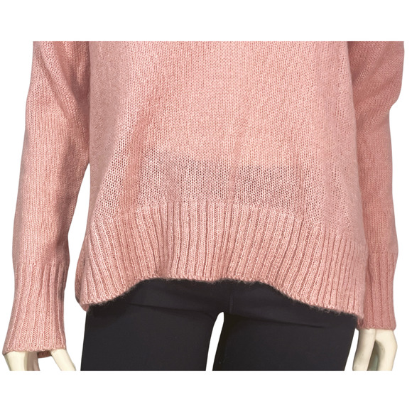 3-FOR-$30 Bar III Sz M Slouchy Sweater Deep V-Neck Pullover Knit Wool Pink New - Picture 8 of 10